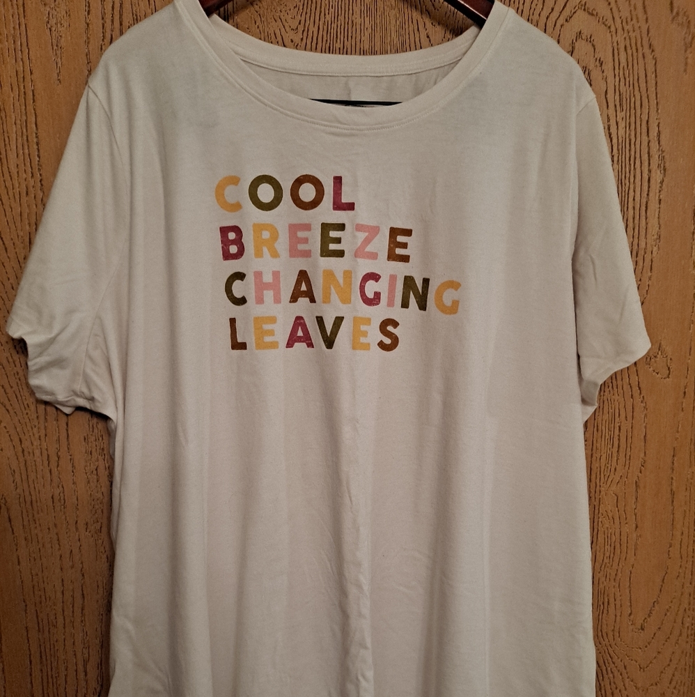 Plus Size Sonoma Fall Top Shirt Cool Breeze Changing Leaves Size 4X